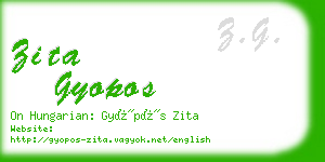 zita gyopos business card